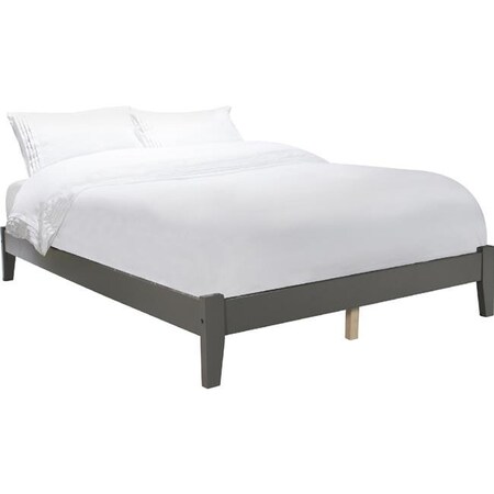Atlantic Furniture Atlantic Furniture AR8132019 Orlando Full Platform Bed with Flat Panel Foot Board & Twin Urban Trundle Bed - Grey AR8132019